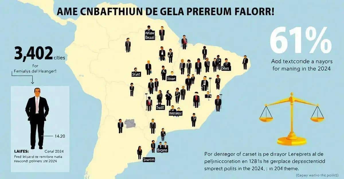 Descubra quais cidades têm apenas homens na corrida pela prefeitura em 2024.