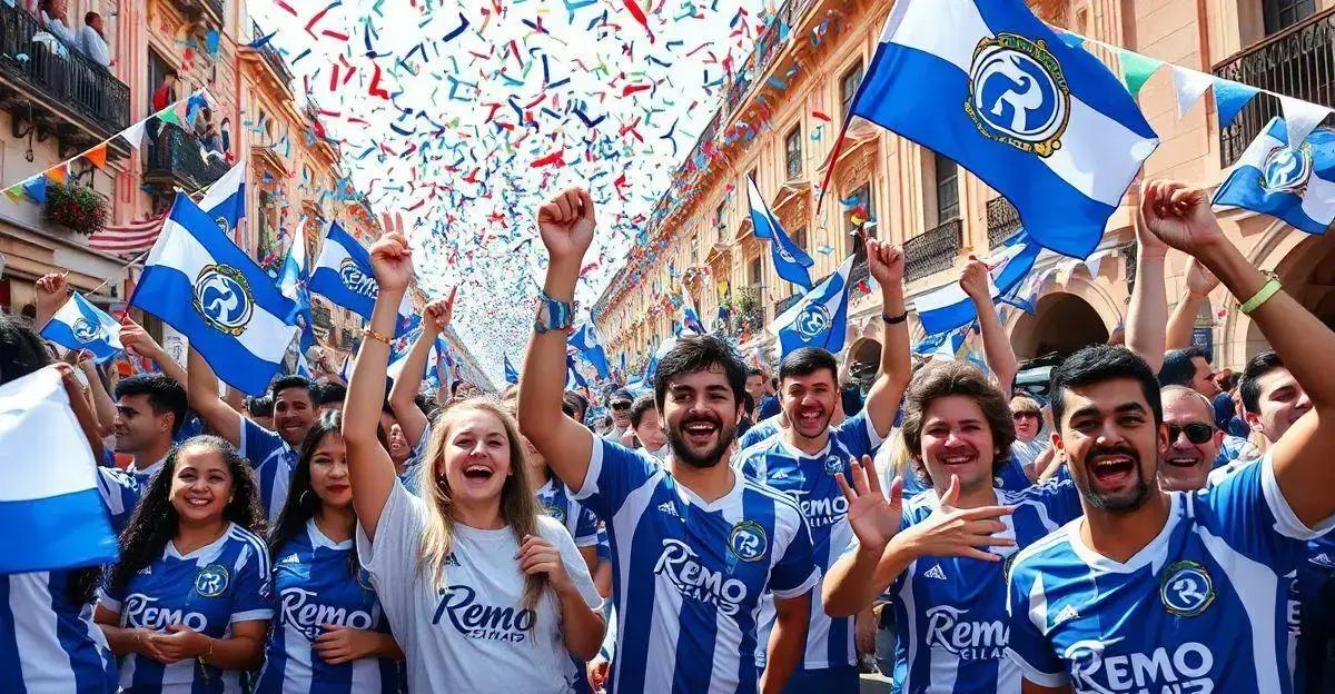 A torcida do Remo fez uma grande festa em Belém após o acesso à Série B.