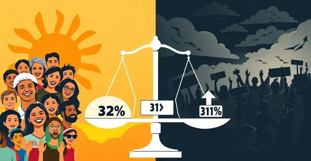 A avaliação do governo Lula revela que 32% dos brasileiros o consideram positivo.