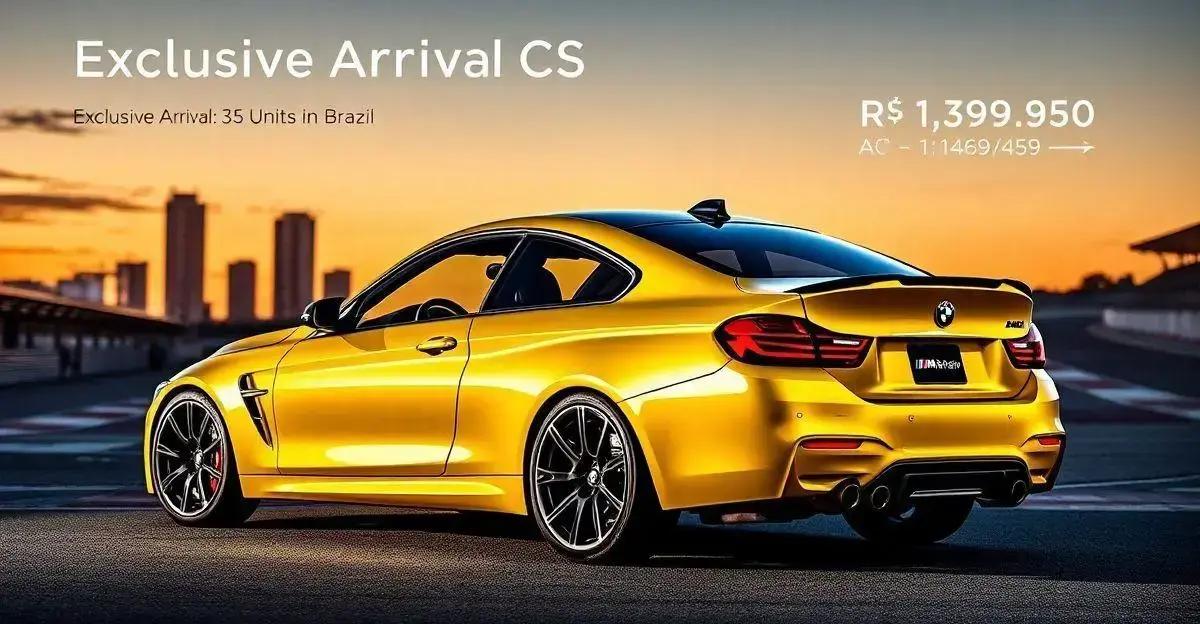 Descubra os detalhes do exclusivo BMW M4 CS que chega ao Brasil com apenas 35 unidades disponíveis.