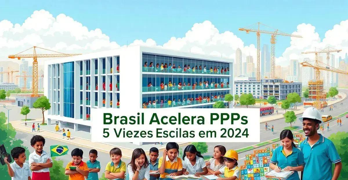 Parcerias público-privadas no Brasil crescem cinco vezes para construção e manutenção de escolas em 2024.