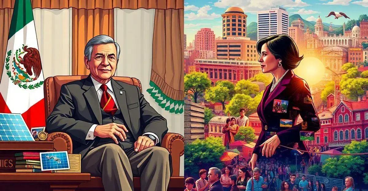 Explore as semelhanças e diferenças entre López Obrador e Claudia Sheinbaum em seu projeto político.