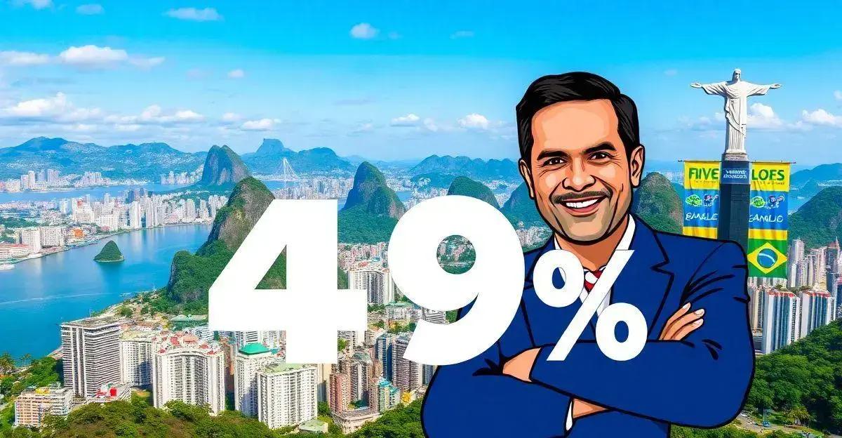 Eduardo Paes, candidato à reeleição, tem 49% das intenções de voto no Rio.