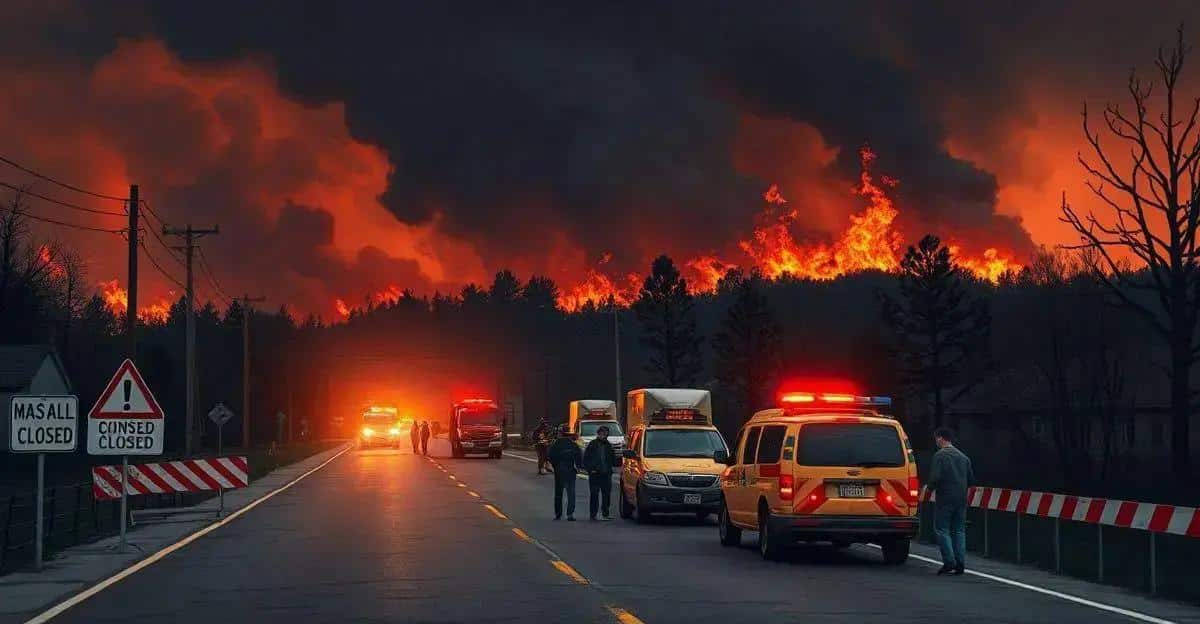 Incêndio na Geórgia causa retirada de moradores e fechamento de estradas. Saiba mais!