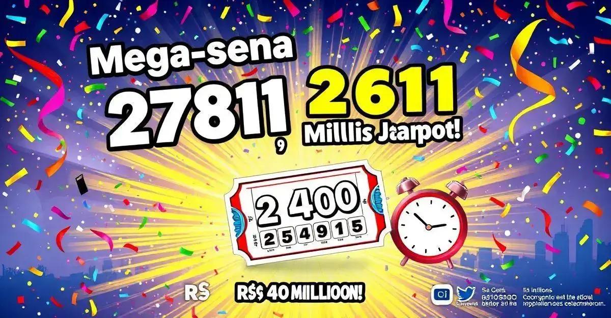 Mega-Sena 2781 pode pagar R$ 40 milhões. Saiba como apostar!