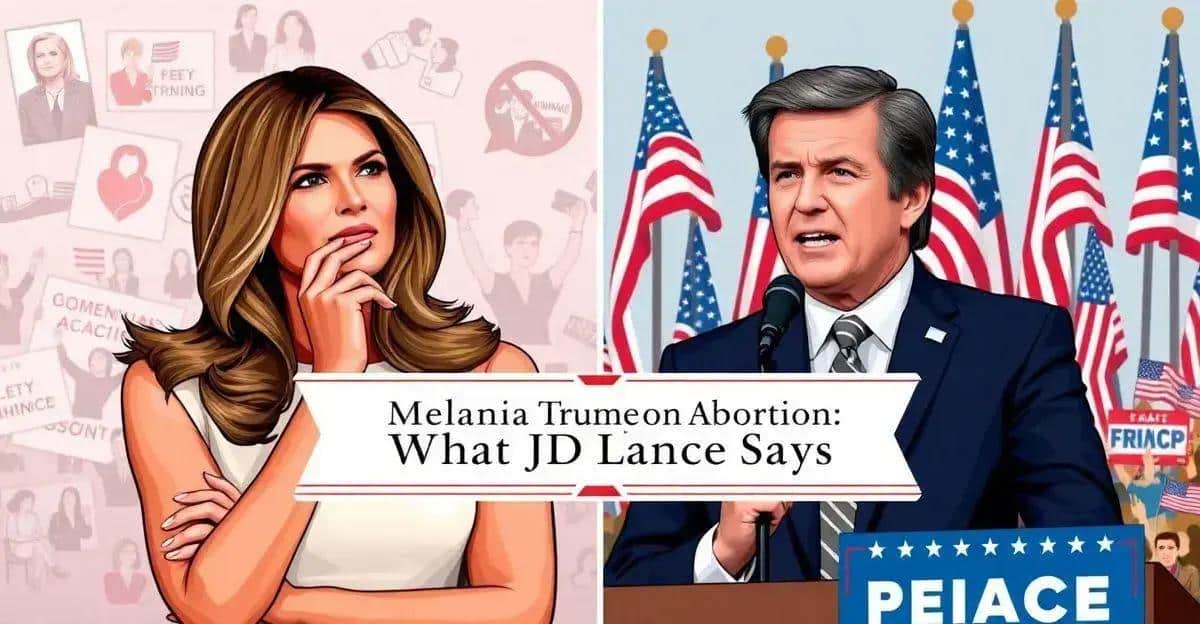 Melania Trump expressa apoio ao aborto, mas Vance mantém a posição da campanha.