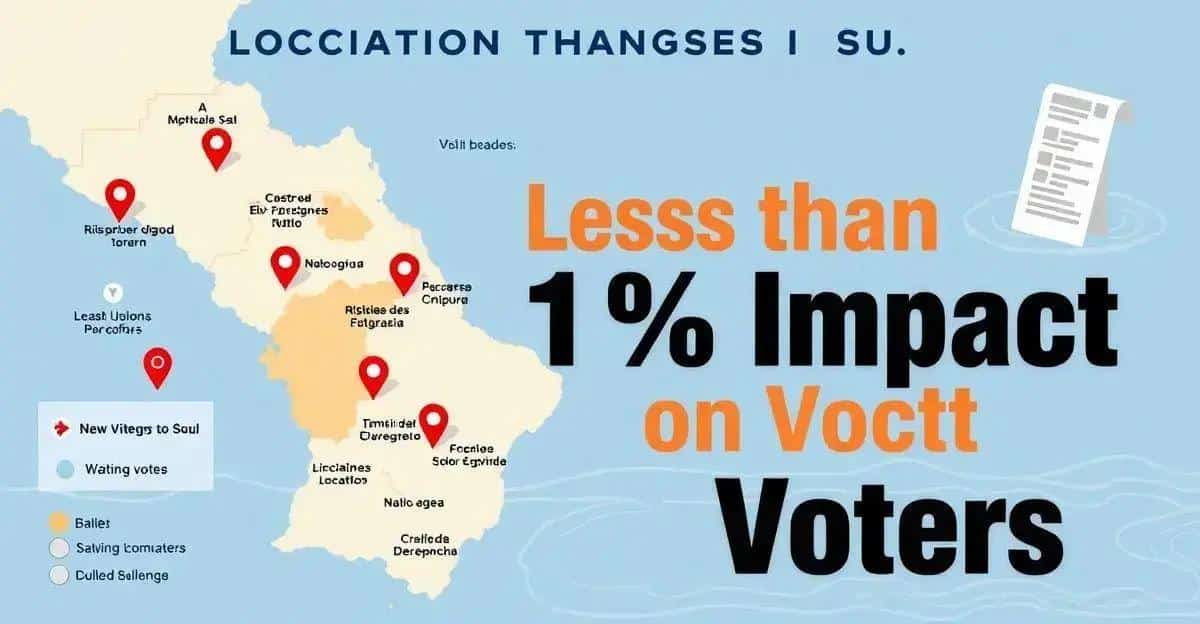 Mudança de locais de votação no RS devido a enchentes é menor que 1%.