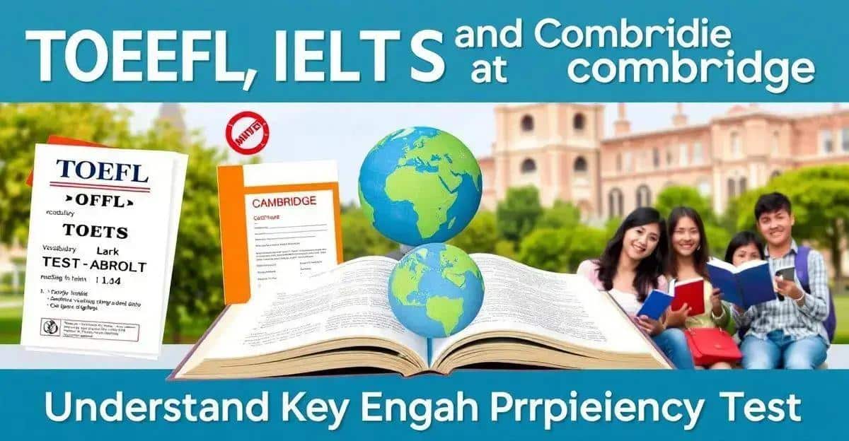 Descubra os principais testes de proficiência em inglês: TOEFL, IELTS e Cambridge.