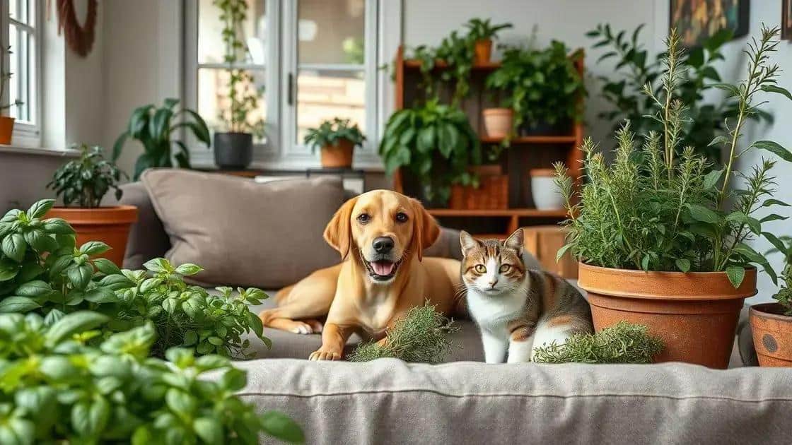 Espaços pet friendly com plantas aromáticas