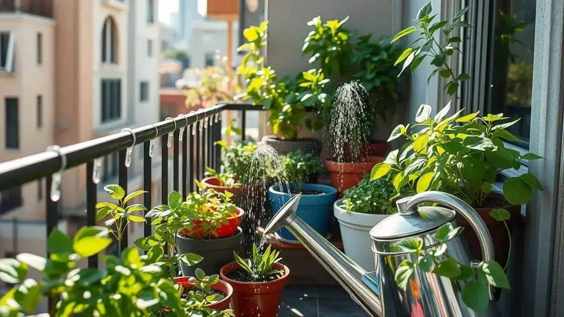 Dicas de irrigação para mini hortas em sacadas
