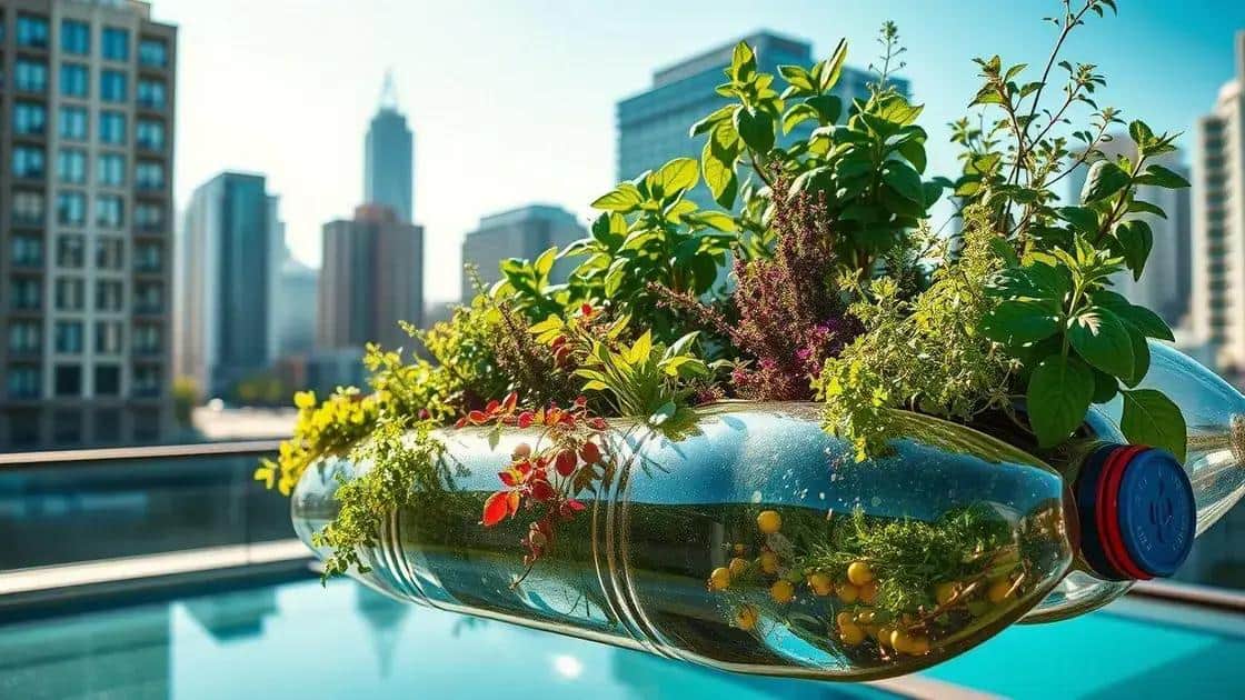 horta flutuante como cultivar vegetais em garrafas sem terra e com minimo espaco