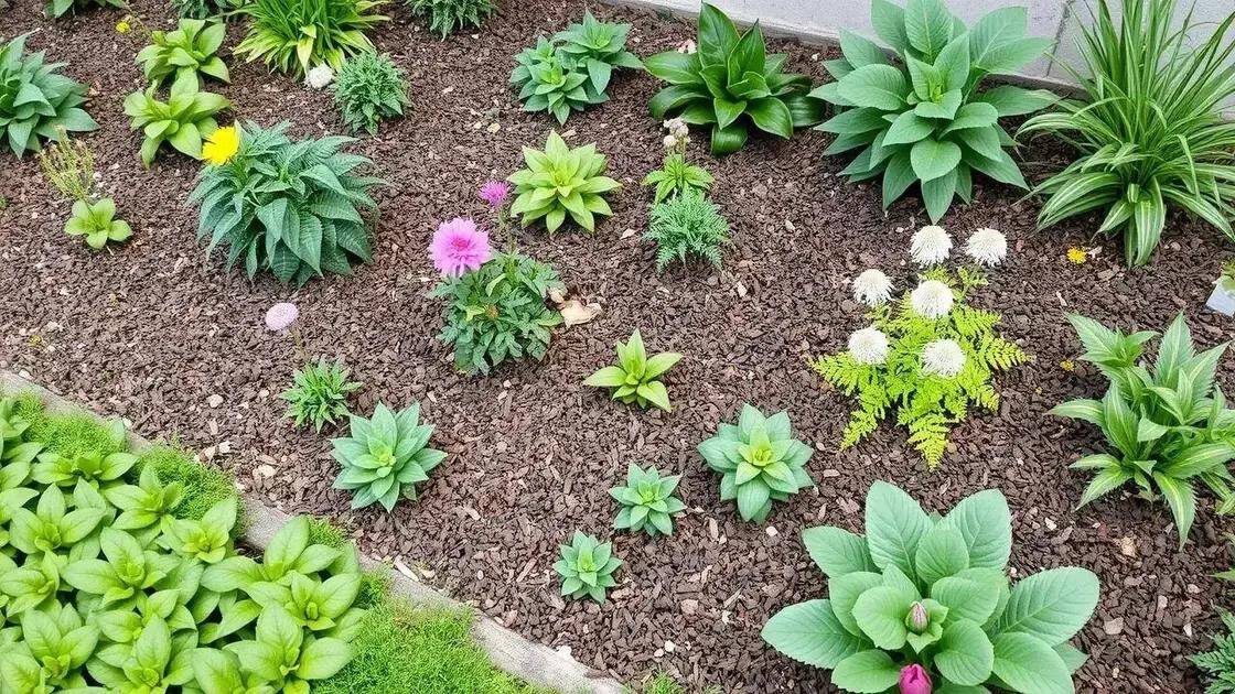 Manutenção de um jardim com plantas nativas