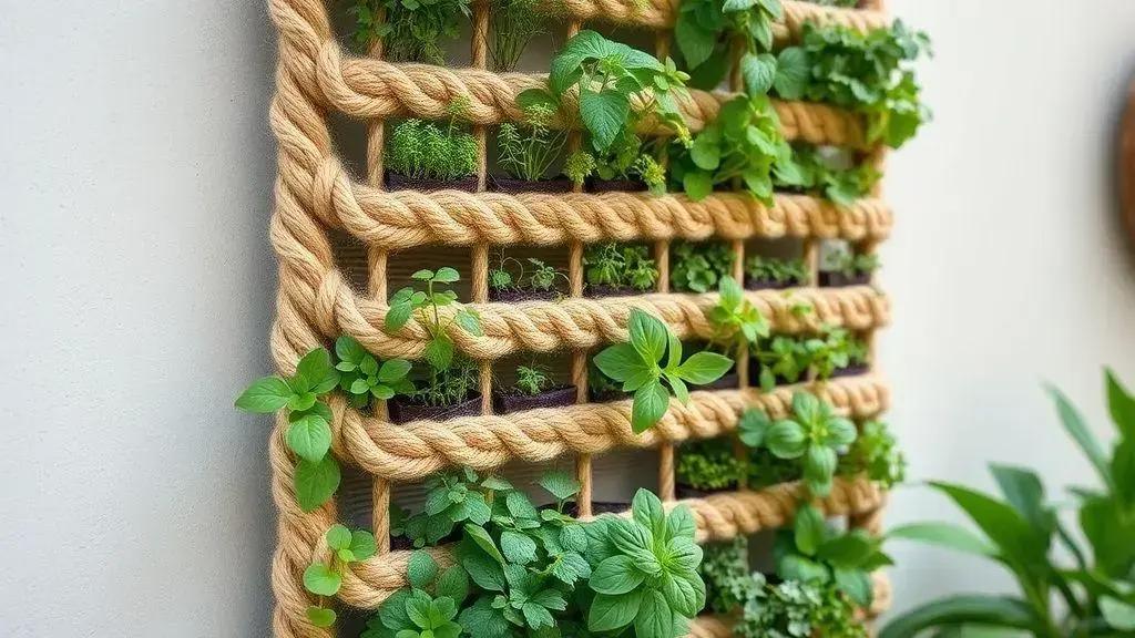 O que é uma horta vertical corda sisal